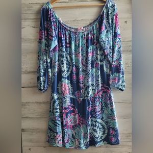 LILLY PULITZER FLORAL PRINT DRESS / Romper size XL